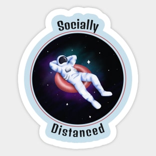 socially distanced Sticker